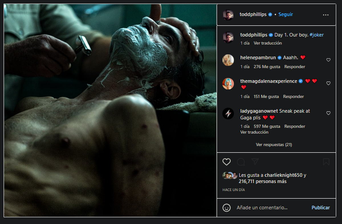 El director Todd Philips lo anunció en su Instagram. 