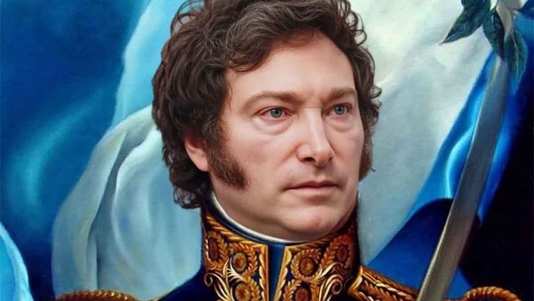 'Javier Milei, padre de la Patria': Se queda con el sable corvo de San Martín ¿para usarlo en San Lorenzo?