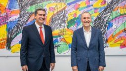 Capitanich y Schiaretti, en una postal que no pasó desapercibida en el peronismo. Foto: @jmcapitanich.&nbsp;