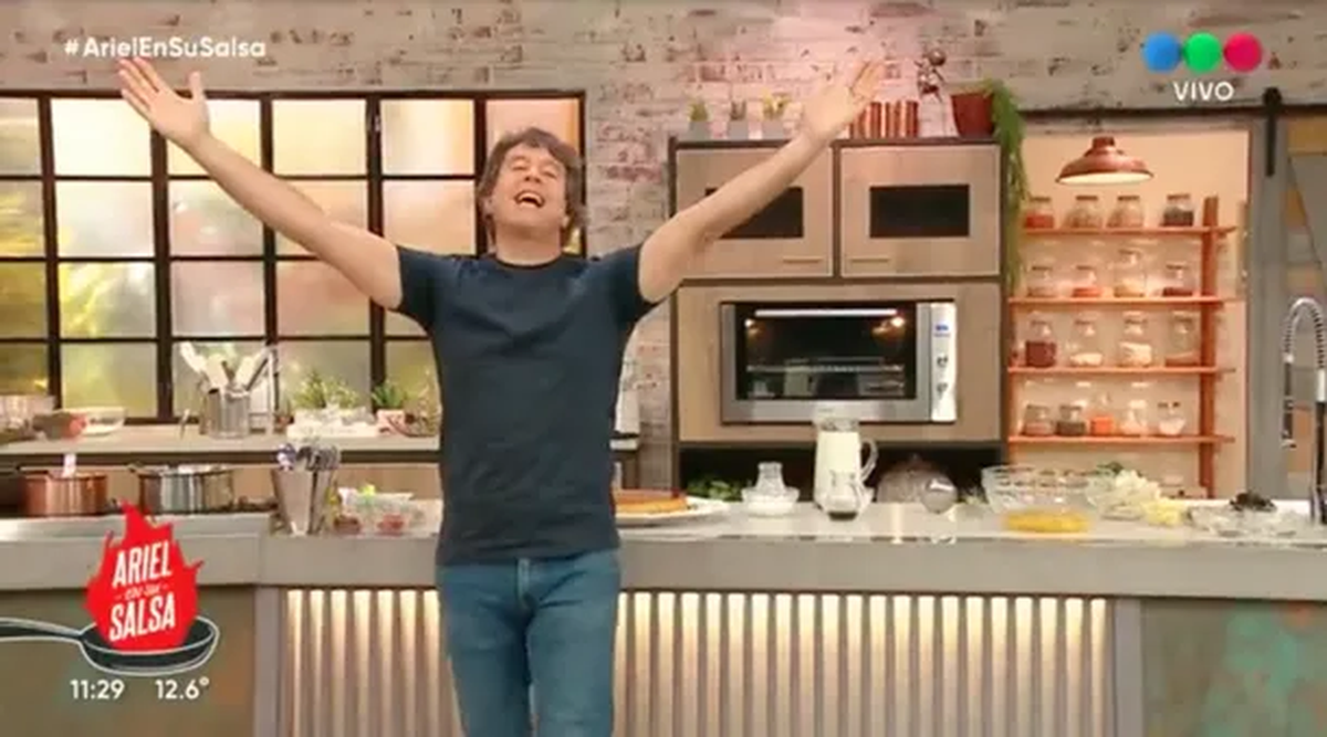 Ariel Rodríguez Palacios en su nuevo programa de Telefe, Ariel en su Salsa.