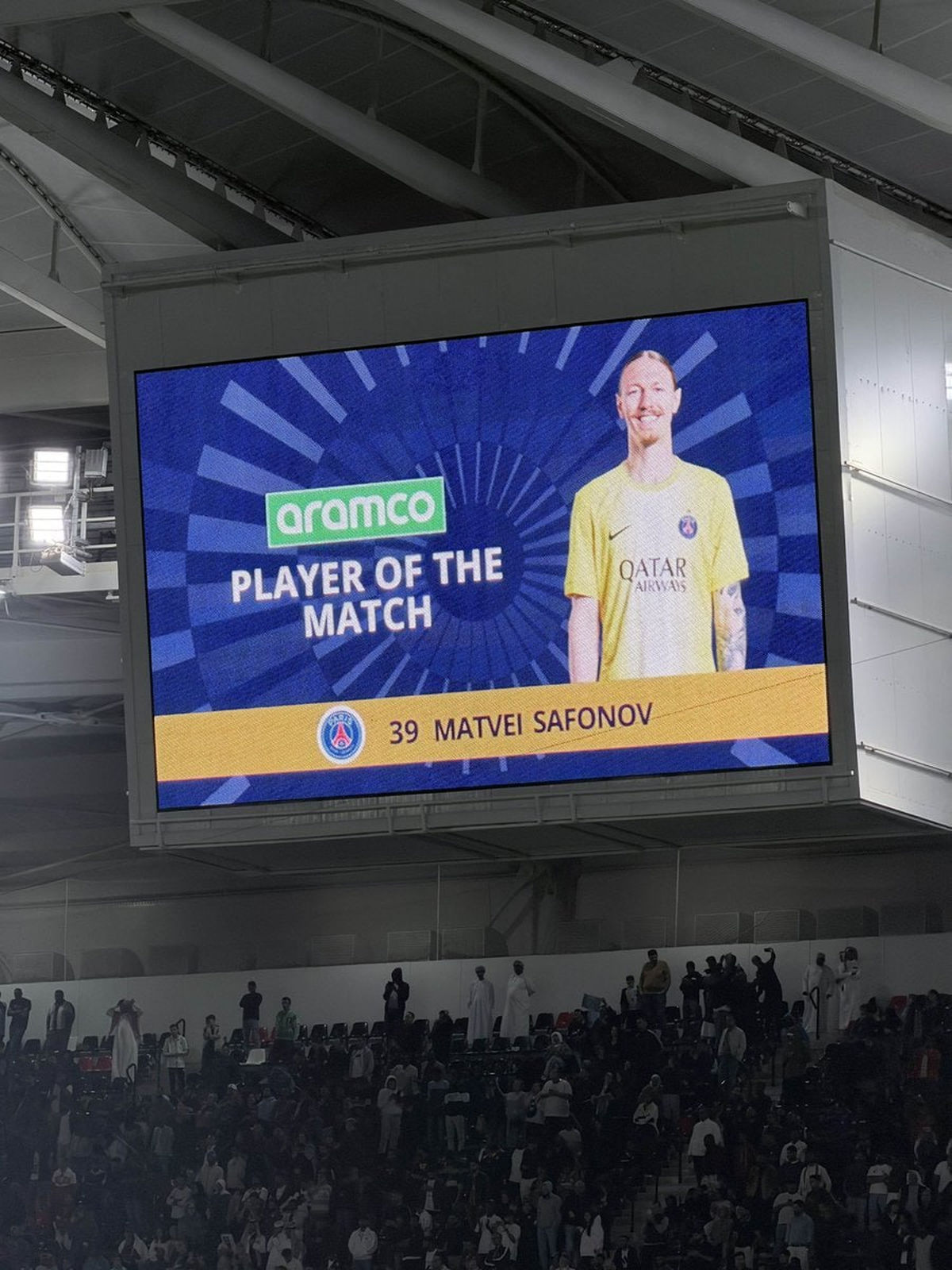 Matvéi Safónov, el "Man of the Match" del partido PSG-Flamengo, donde atajó 4 penales. Matvéi Safónov, el "Man of the Match" del partido PSG-Flamengo, donde atajó 4 penales.