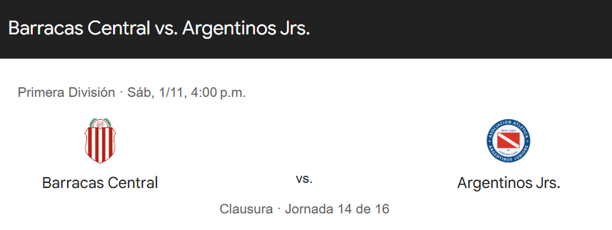 Partido trascendental por el ingreso a copas internacionales. Barracas Central quiere entrar a Copa Sudamericana; Argentinos Juniors, a la Libertadores. Aunque la Tabla Anual dejará de importarle al Bicho si consigue la medalla dorada en la Copa Argentina, ya que el certamen nacional ofrece un boleto a 'Lali'. Partido trascendental por el ingreso a copas internacionales. Barracas Central quiere entrar a Copa Sudamericana; Argentinos Juniors, a la Libertadores. Aunque la Tabla Anual dejará de importarle al Bicho si consigue la medalla dorada en la Copa Argentina, ya que el certamen nacional ofrece un boleto a 'Lali'.