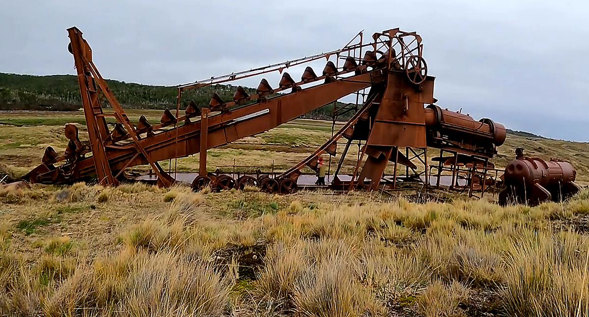 Recuerdo de la fiebre del oro en la Tierra del Fuego chilena.
