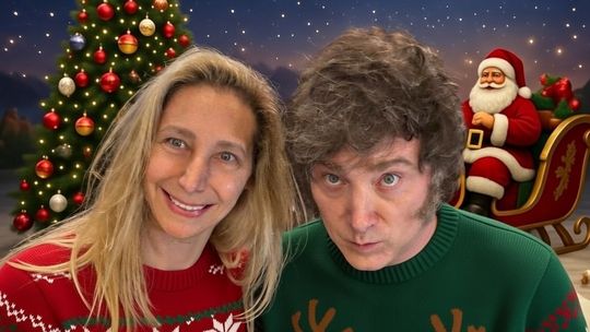 Karina Milei y Javier Milei en Navidad. Karina Milei y Javier Milei en Navidad.