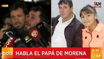 El padre de Morena Domínguez, en diálogo con los medios. El padre de Morena Domínguez, en diálogo con los medios.