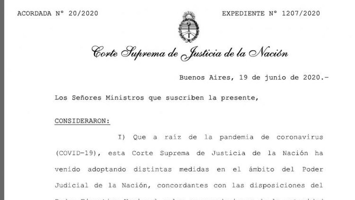 La Corte Suprema De Justicia Suspendió La Feria Judicial De Invierno 1733