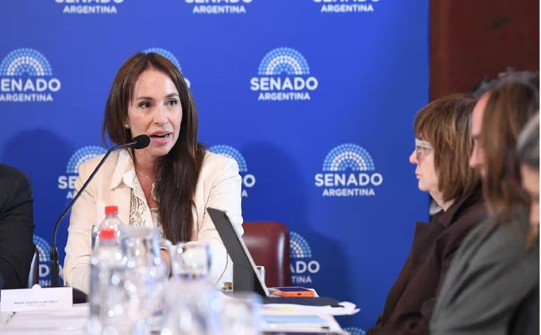 Verónica Michelli en su exposición en la comisión de Acuerdo del Senado, que este jueves le dio su acuerdo para que sea jueza de un TOF. Verónica Michelli en su exposición en la comisión de Acuerdo del Senado, que este jueves le dio su acuerdo para que sea jueza de un TOF.
