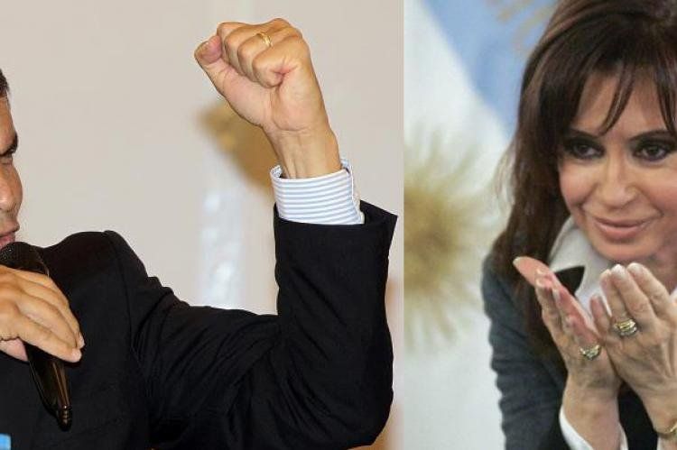 Rafael Correa y Cristina Fernández.