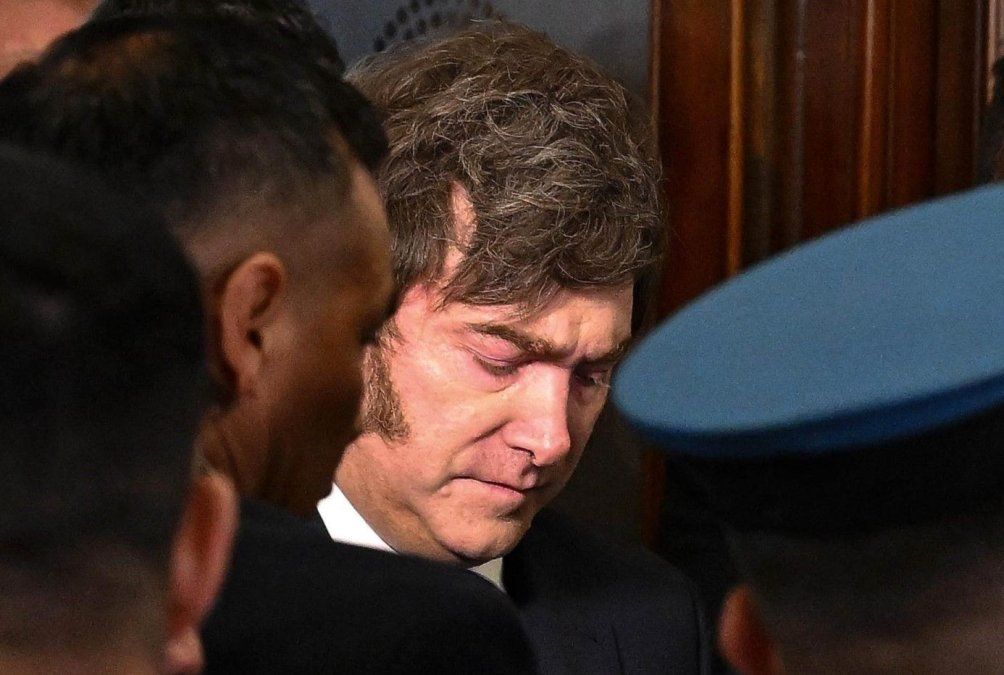 NOTICIAS ARGENTINAS BAIRES, MARZO 1: El presidente Javier Milei inaugura el 144° período de sesiones ordinarias con un discurso en cadena nacional y fuerte expectativa política. Los legisladores van llegando al recinto. &nbsp;