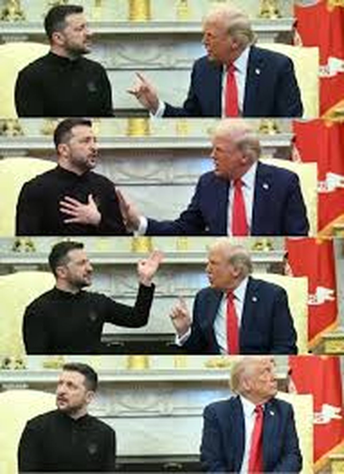 Tensa reunión de Zelensky y Trump en el Despacho Oval, en febrero de 2025. | FOTOMONTAJE Tensa reunión de Zelensky y Trump en el Despacho Oval, en febrero de 2025. | FOTOMONTAJE