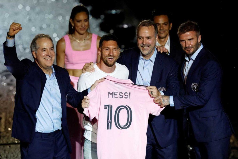 Lionel Messi durante su presentación en Inter Miami. Años después, el club aparece como la gran referencia de la MLS en el ranking Forbes de equipos más valiosos.