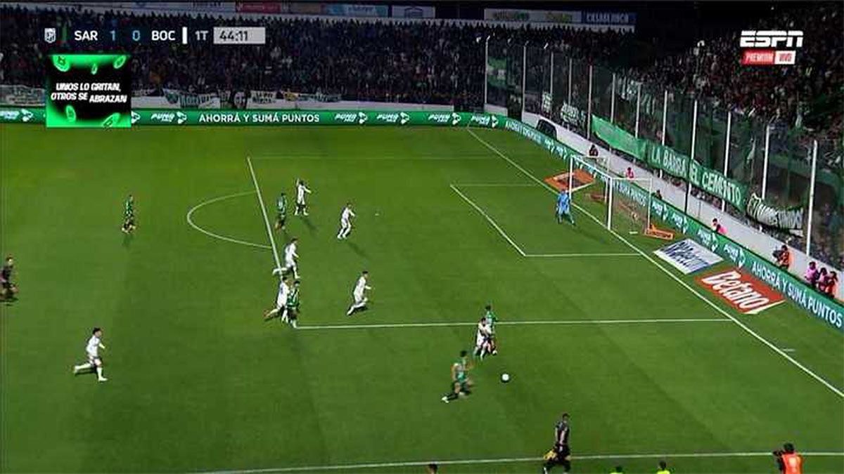 Sarmientode Junín protestó por el gol “robado”tras caer ante Boca 0-2 para que clasifique a la Copa Libertadores de América 2025.