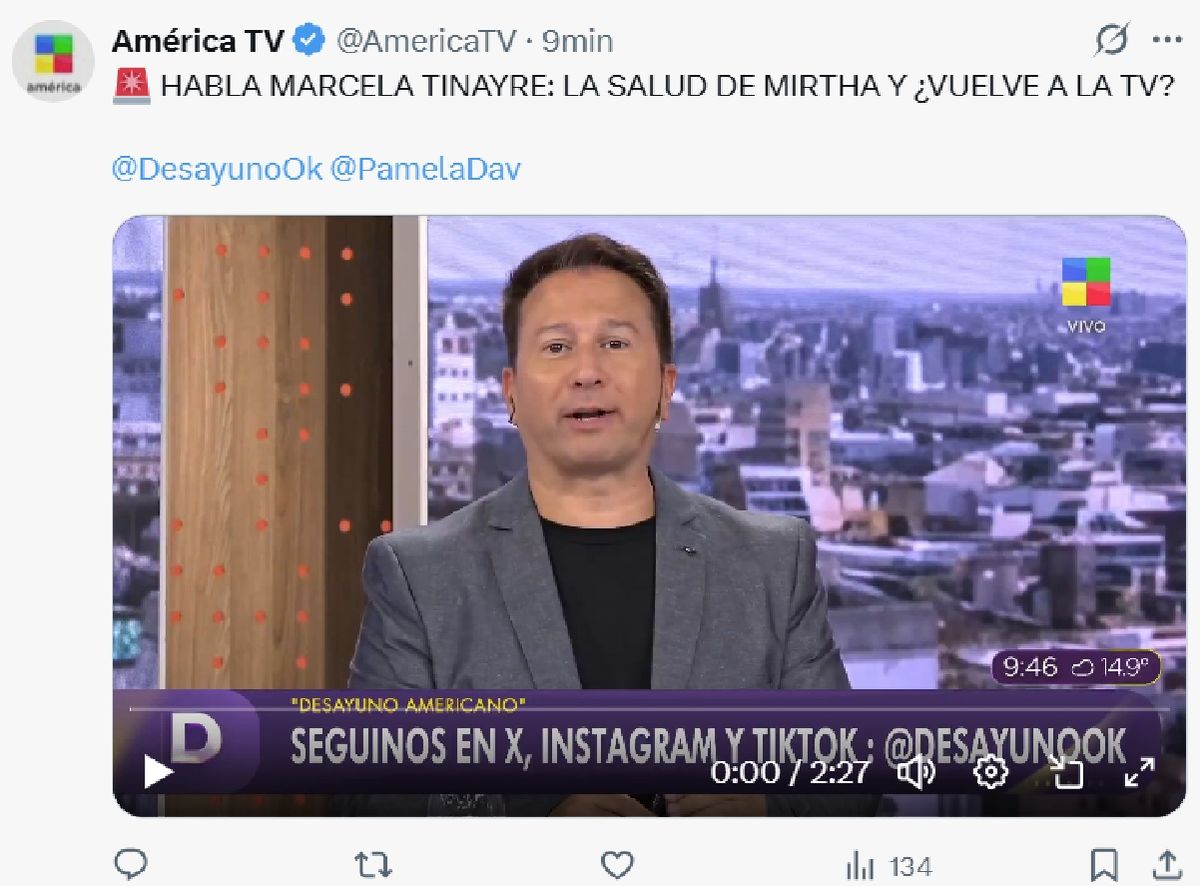 Marcela Tinayre habló sobre el estado de salud de su madre Mirtha Legrand. Marcela Tinayre habló sobre el estado de salud de su madre Mirtha Legrand.