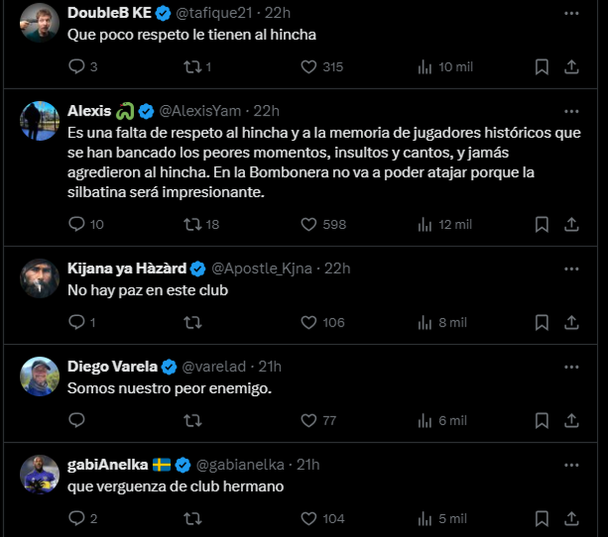 Algunos de los comentarios ante la noticia de que Chiquito Romero podría ser titular Algunos de los comentarios ante la noticia de que Chiquito Romero podría ser titular