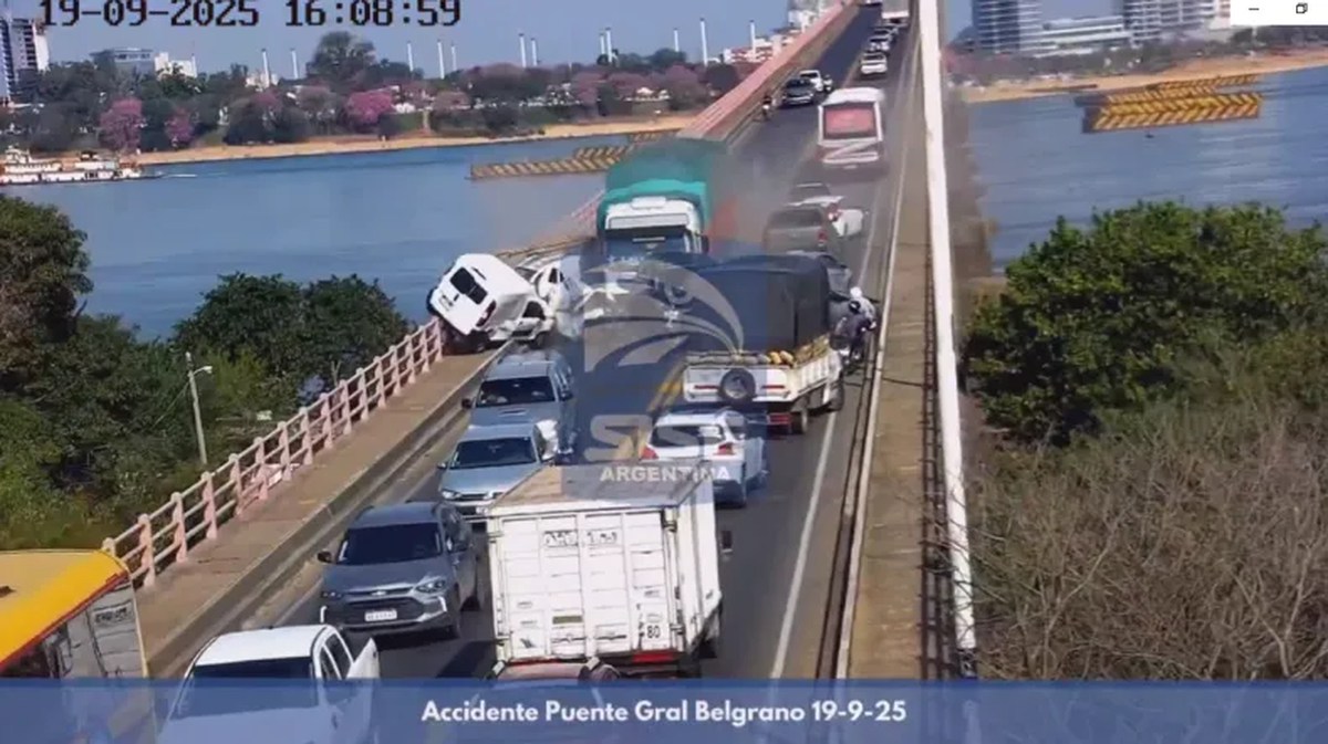 Vista aérea del choque (Foto Diario Norte) Vista aérea del choque (Foto Diario Norte)