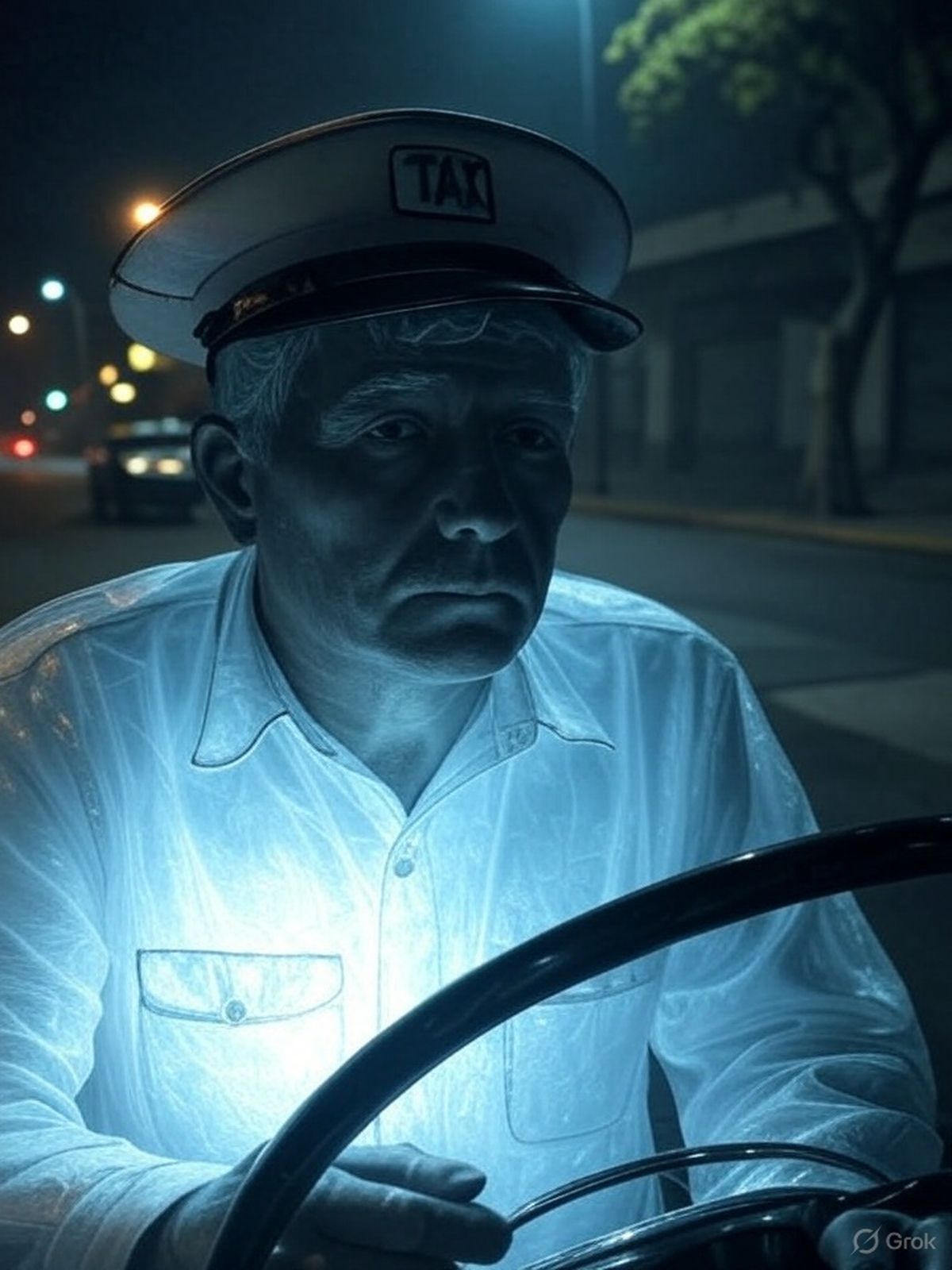 El taxista fantasma que deambula por los alrededores del Cementerio de la Recoleta, según la IA de Grok. El taxista fantasma que deambula por los alrededores del Cementerio de la Recoleta, según la IA de Grok.