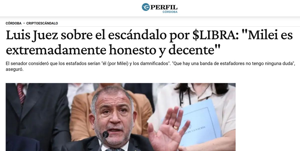 Genuflexo Luis Juez: Tras los pasos de Oscar Aguad. Genuflexo Luis Juez: Tras los pasos de Oscar Aguad.