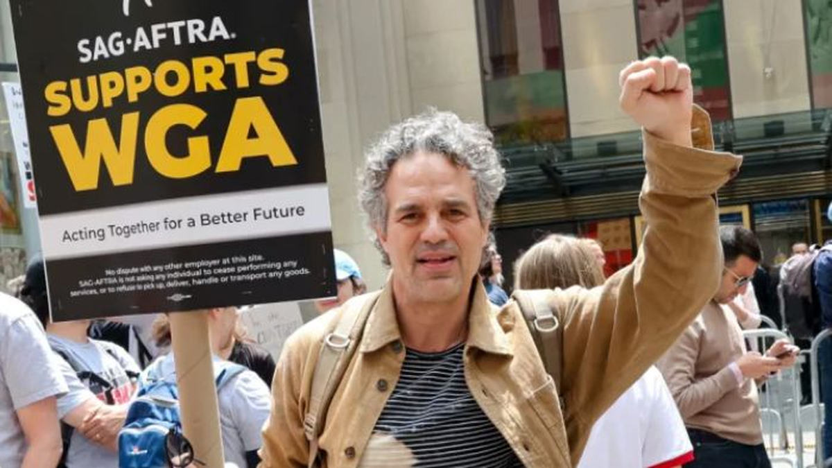 Mark Ruffalo, uno de los famosos actores partícipes de la manifestación contra Hollywood.