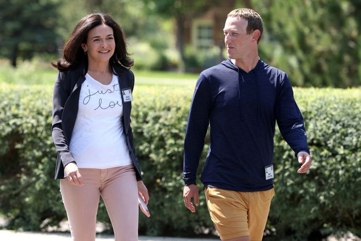 Sheryl Sandberg y Mark Zuckerberg.