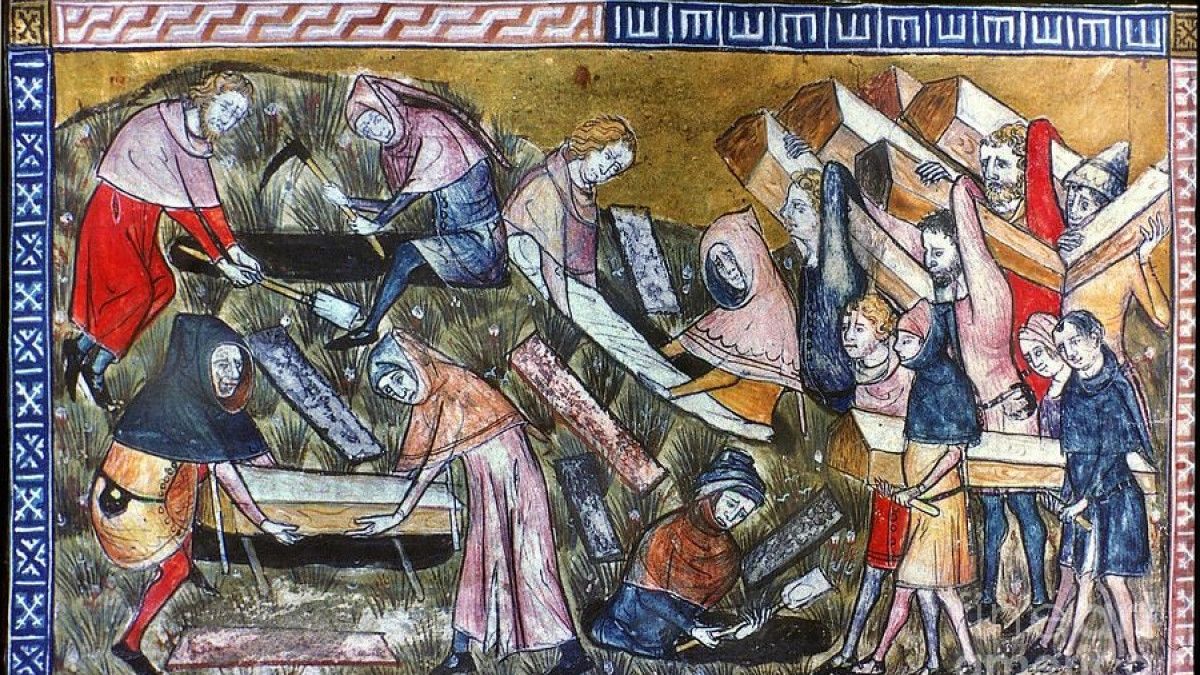 La Peste Negra fue una epidemia que asoló a media Europa a mediados del Siglo XIV, entre 1346 y 1347, y mató a la mitad de la población. La Peste Negra fue una epidemia que asoló a media Europa a mediados del Siglo XIV, entre 1346 y 1347, y mató a la mitad de la población.