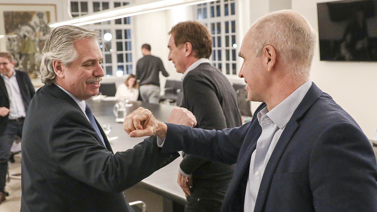 Alberto Fernández y Horacio Rodríguez Larreta, en otros tiempos.