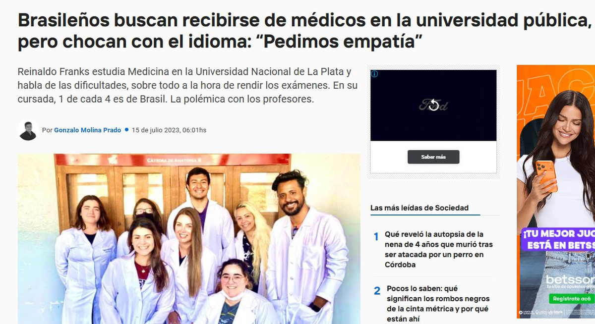La nota que mostró Álvarez fue publicada por la web de TN el 15/07 de 2023. Afirman que el pedido de los estudiantes fue desestimado entonces. La nota que mostró Álvarez fue publicada por la web de TN el 15/07 de 2023. Afirman que el pedido de los estudiantes fue desestimado entonces. 