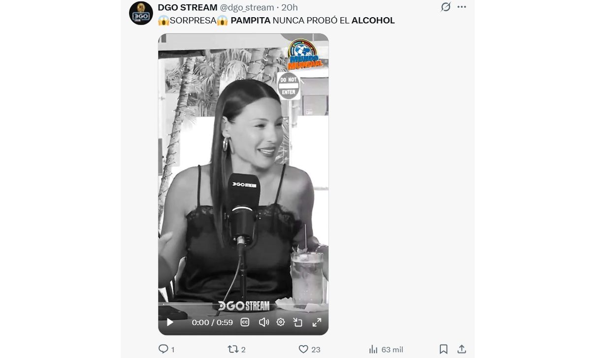 Pampita confesó que jamás bebió alcohol y lo vinculó a sus casamientos con Martín Barrantes y Roberto García Moritán. Pampita confesó que jamás bebió alcohol y lo vinculó a sus casamientos con Martín Barrantes y Roberto García Moritán.