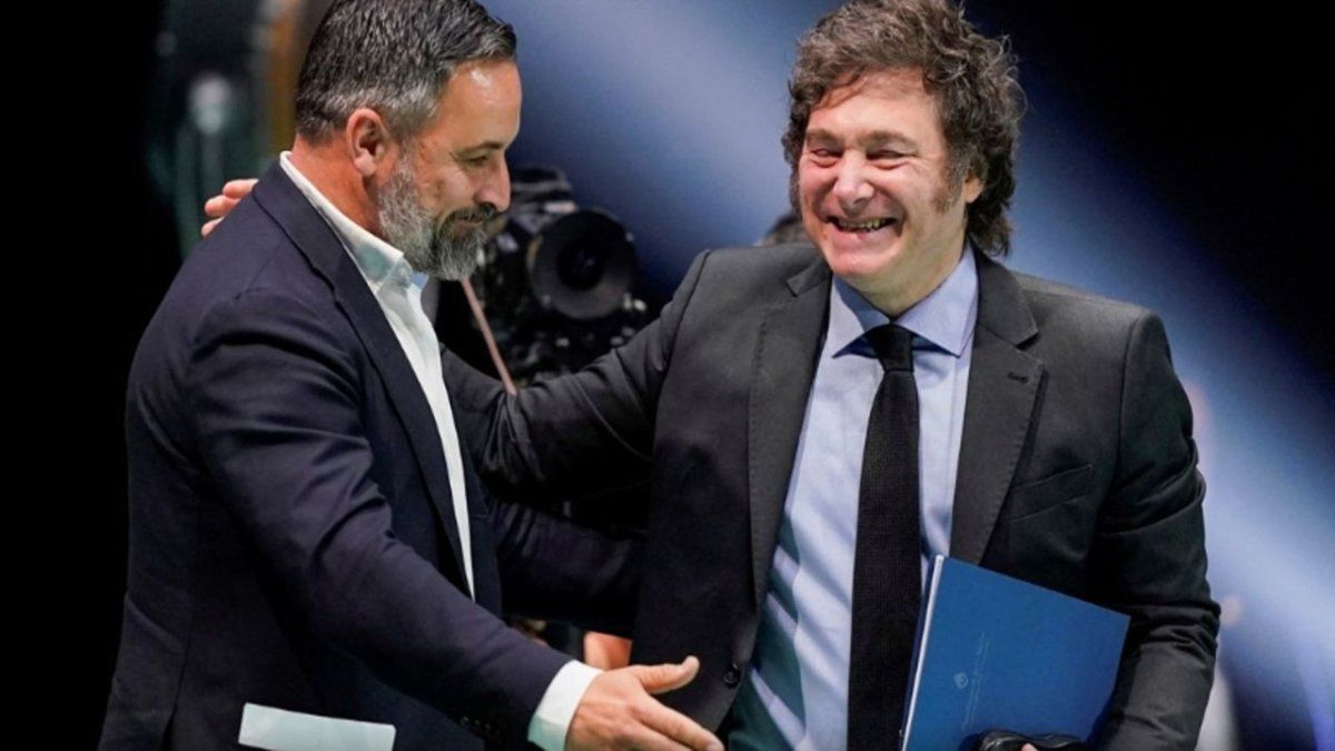 Javier Milei junto al líder de Vox, Santiago Abascal Javier Milei junto al líder de Vox, Santiago Abascal