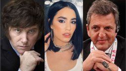 Lali entre Javier Milei y Sergio Massa: Una batalla cultural ha comenzado.