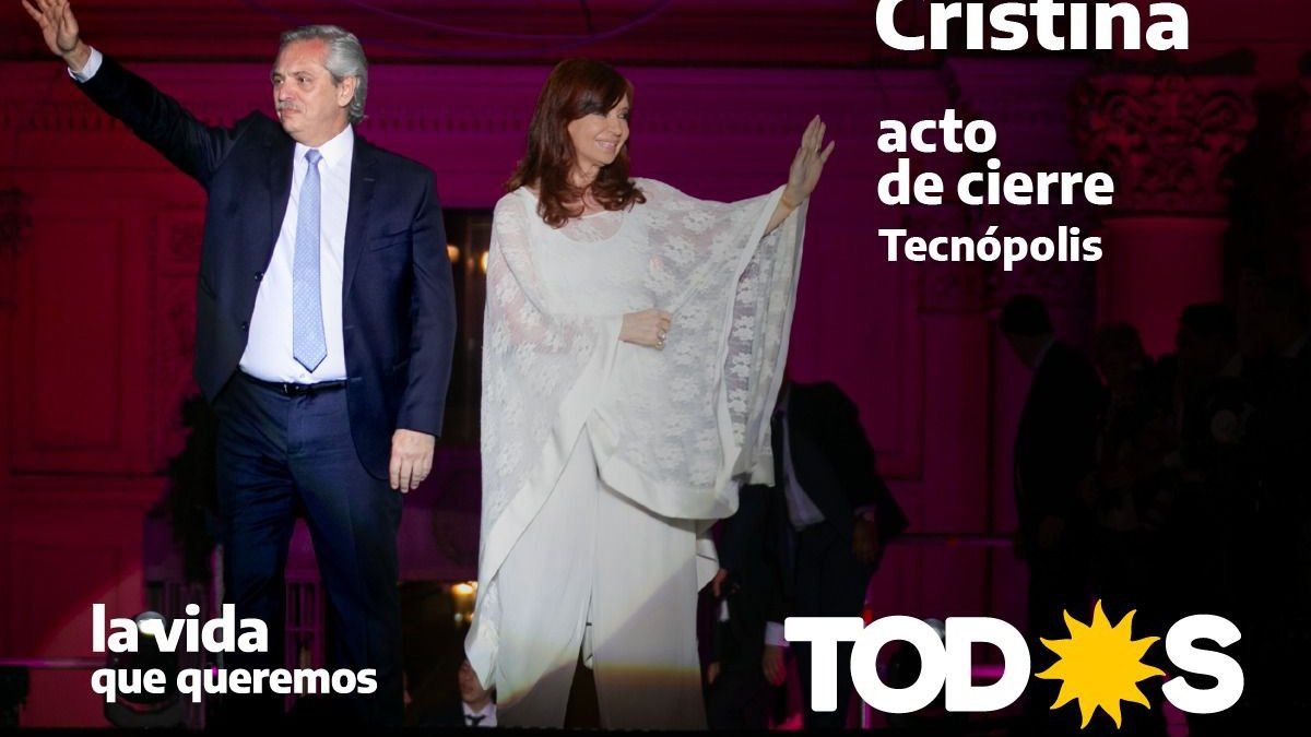 Se promociona el cierre de campaña en el predio de Tecnópolis.&nbsp;