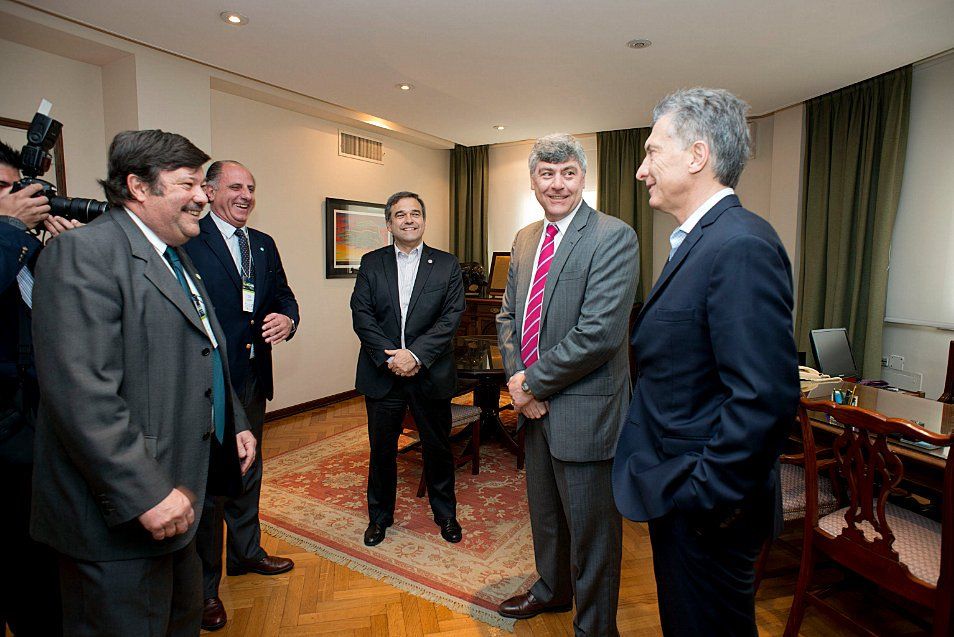 Dardo Chiesa cuando estuvo con el presidente Mauricio Macri.