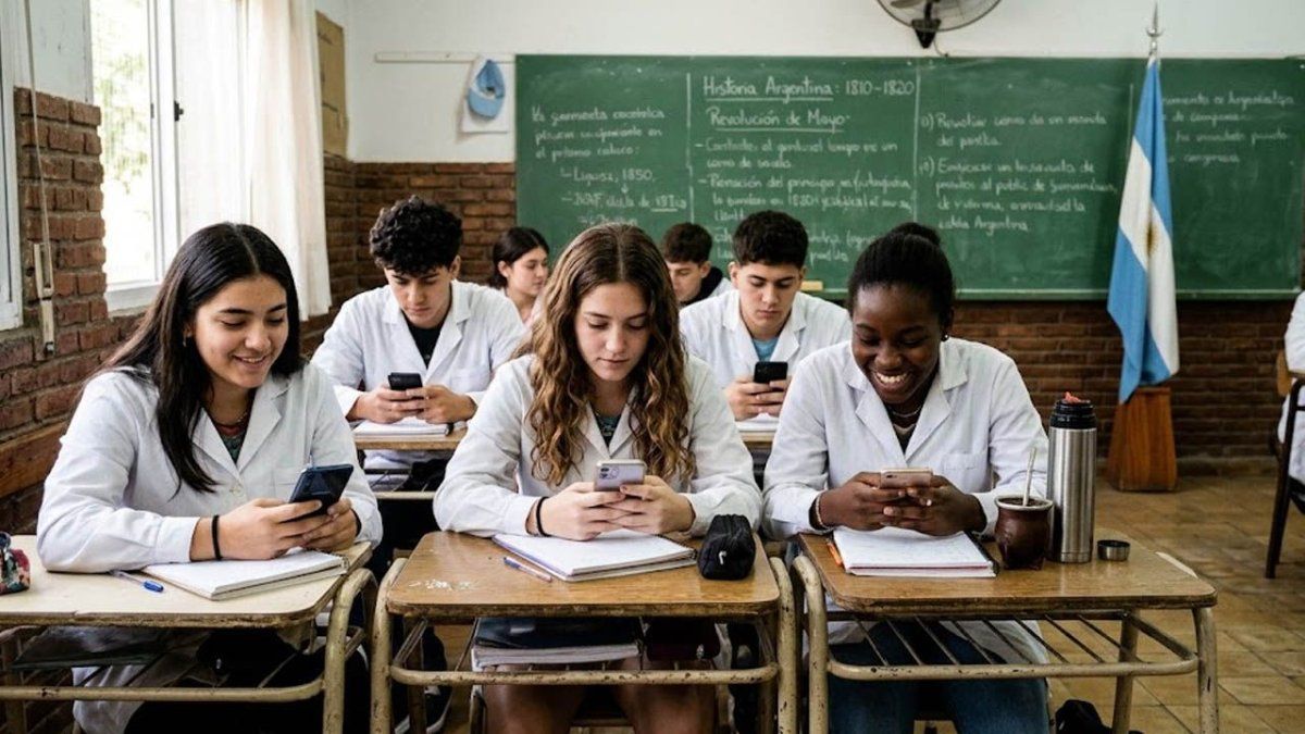 El Nacional de Buenos Aires limita el uso de celulares en el aula.&nbsp;