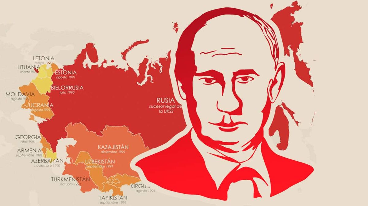 Rusia y lo que fue la URSS: Cuando Carmen Vivas hizo esta ilustración para El Independiente, la nota se tituló Putinlandia. Y fue en enero: un hallazgo.