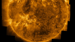 La imagen refleja parte de un tríptico tomado por la NASA del nuevo aspecto del Sol, producto del calentamiento global. Stardust propone una solución tentativa lucrativa y privada para obnibular la injerencia del astro rey en la retracción de su propia faz lumínica, según estudio reciente. La imagen refleja parte de un tríptico tomado por la NASA del nuevo aspecto del Sol, producto del calentamiento global. Stardust propone una solución tentativa lucrativa y privada para obnibular la injerencia del astro rey en la retracción de su propia faz lumínica, según estudio reciente.