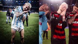 Losjugadores uruguayos de Flamengo se unieron para burlarse de Gastón Martirenatras eliminar a Racing y clasificarse a la final de la Copa Libertadores.