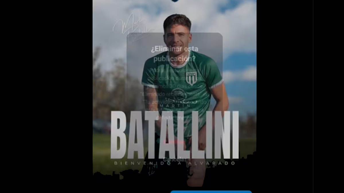 Martín Battallini fue presentado como nuevo refuerzo de Alvarado de Mar del Plata pero firmó con Talleres de Remedios de Escalada y eliminó el posteo. Martín Battallini fue presentado como nuevo refuerzo de Alvarado de Mar del Plata pero firmó con Talleres de Remedios de Escalada y eliminó el posteo.