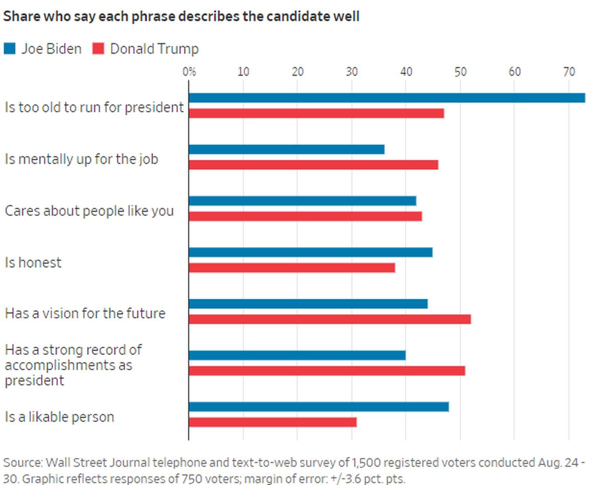 El electorado de USA cree que Joe Biden es demasiado viejo para buscar su reelección. El electorado de USA cree que Joe Biden es demasiado viejo para buscar su reelección.