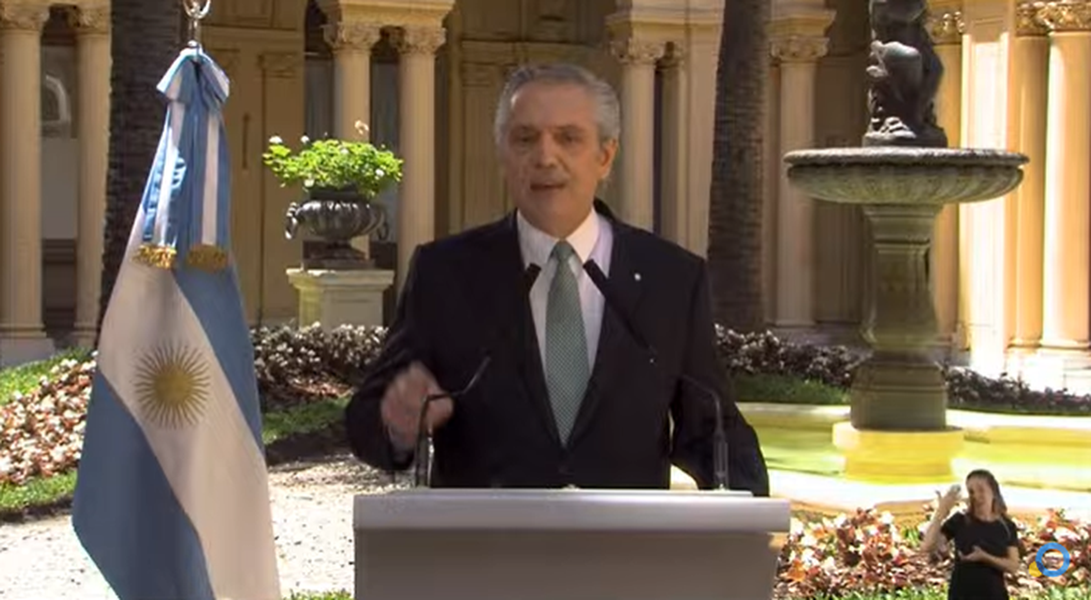 Alberto Fernández habló en lo que fue su última cadena nacional como presidente.