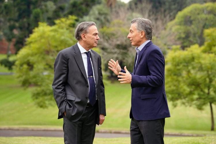 Pichetto en 2019, cuando acompañó a Macri como su candidato a vicepresidente en la fórmula electoral. Pichetto en 2019, cuando acompañó a Macri como su candidato a vicepresidente en la fórmula electoral.