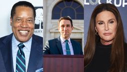 De izquierda a derecha algunos de los notables candidatos a gobernadores: Larry Elder, Kevin Paffrath y Caitlyn Jenner.&nbsp;