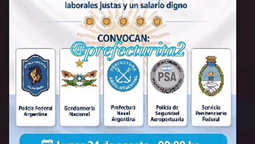 Marchan las 5 fuerzas federales de Argentina