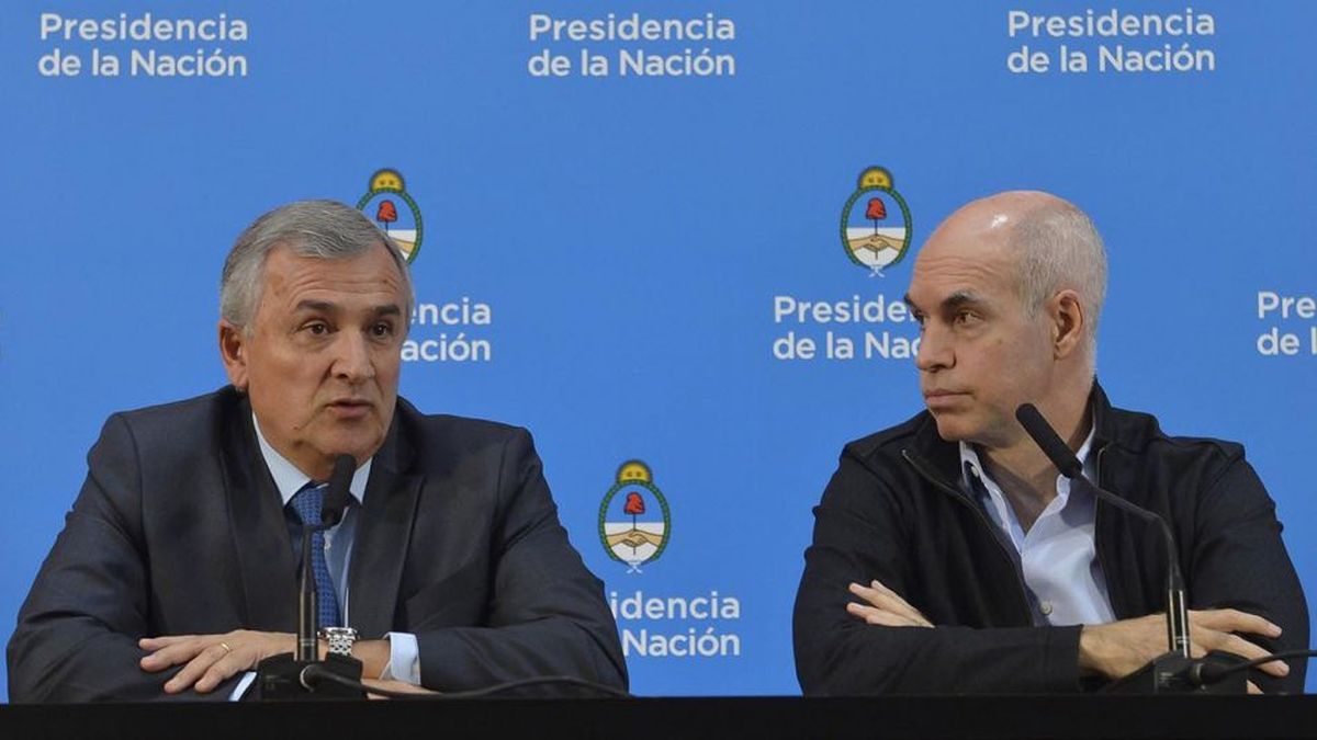 Gerardo Morales y Horacio Rodríguez Larreta. 