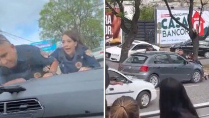 Córdoba: Se chifló y arrastró a dos policías en el capót