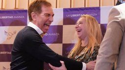 Diego Santilli, cabeza de lista de LLA en la provincia de Buenos Aires, y Karina Milei.  Diego Santilli, cabeza de lista de LLA en la provincia de Buenos Aires, y Karina Milei.
