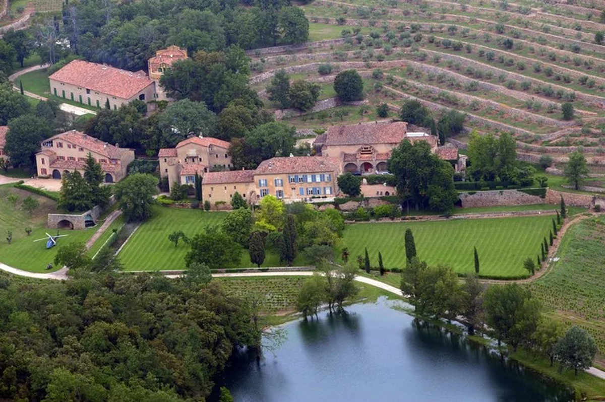 El viñedo Chateau Miraval que Brad Pitt y Angelina Jolie tenían en Francia.