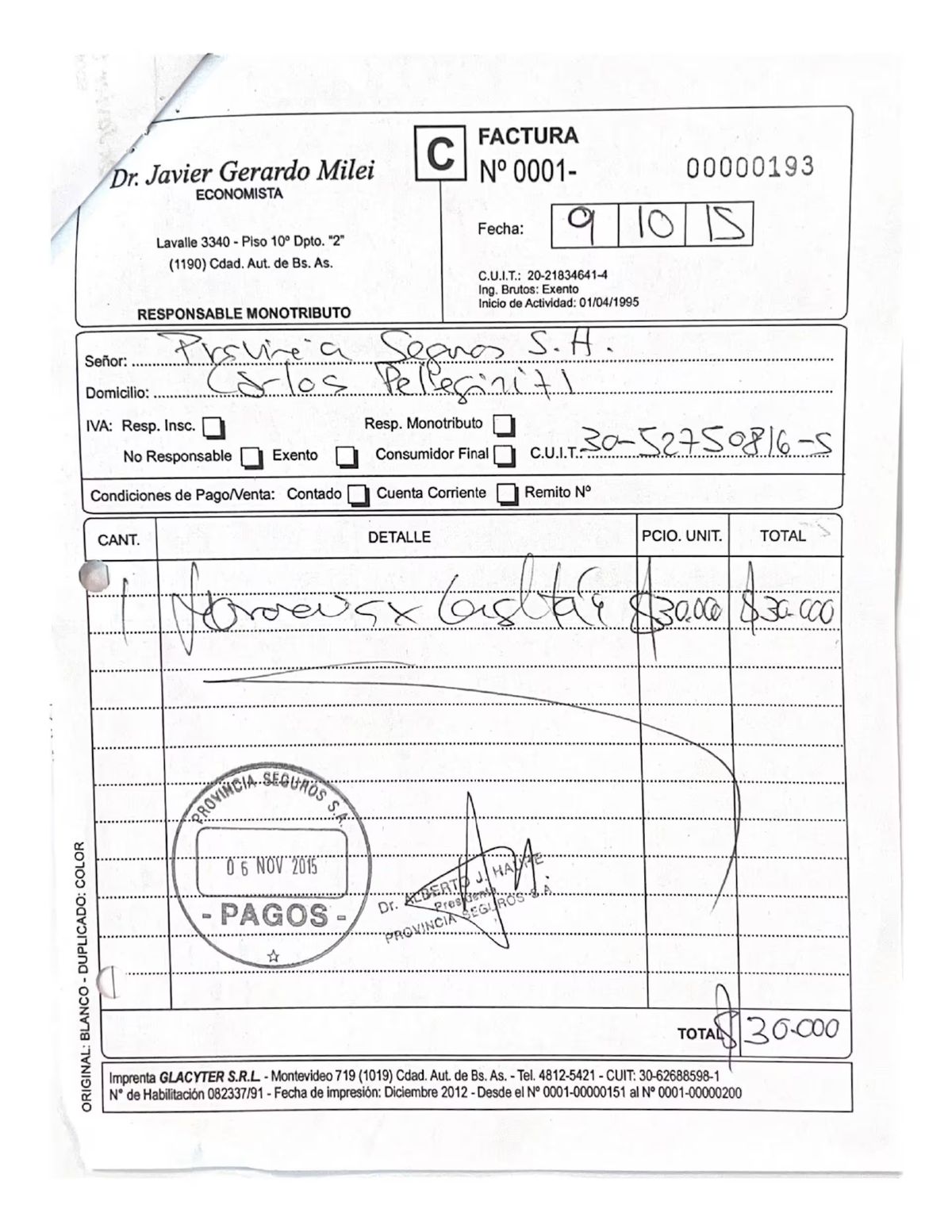 Milei se presentaba como Milei se presentaba como