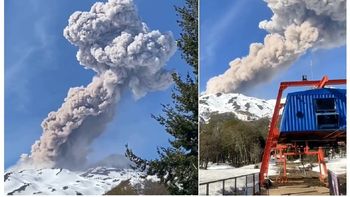 Imágenes de la columna de humo del volcán en Chile, registradas desde Caviahue, Neuquén. Imágenes de la columna de humo del volcán en Chile, registradas desde Caviahue, Neuquén.