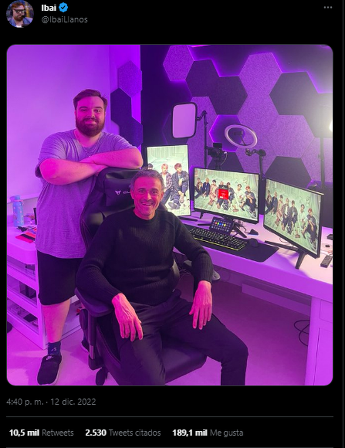 El encuentro entre Ibai y Luis Enrique. 