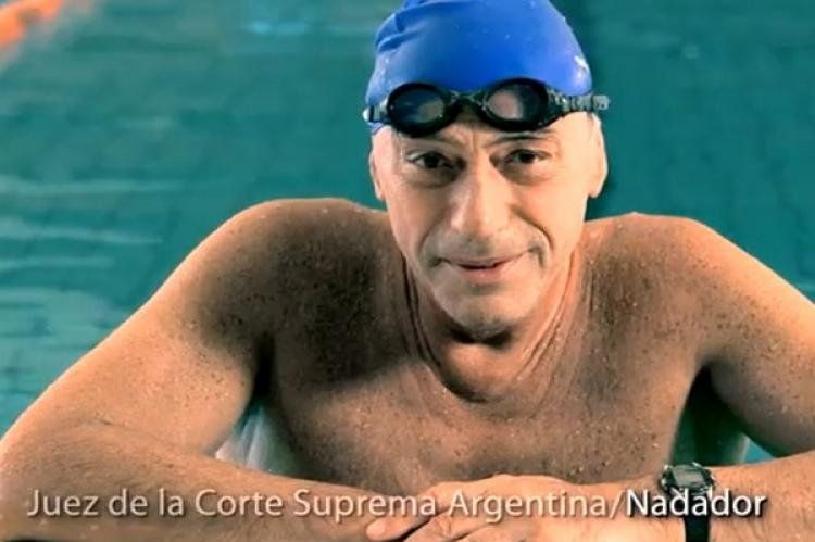 Eugenio Zaffaroni, en una publicidad.