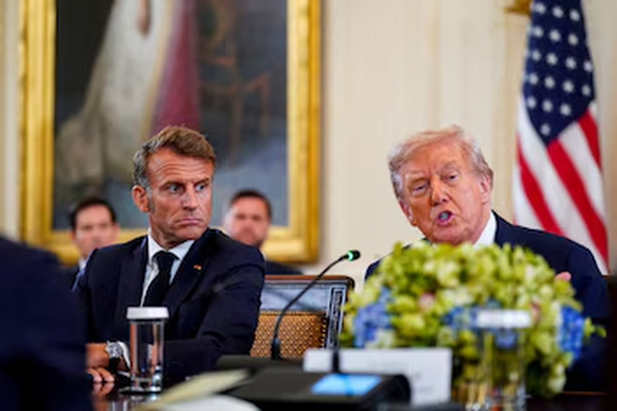 Emanuel Macron, el lunes, con Donald Trump | GENTILEZA FRANCE24 Emanuel Macron, el lunes, con Donald Trump | GENTILEZA FRANCE24